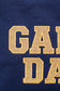 PREORDER: Embroidered Glitter Game Day Sweatshirt in Navy/Old Gold