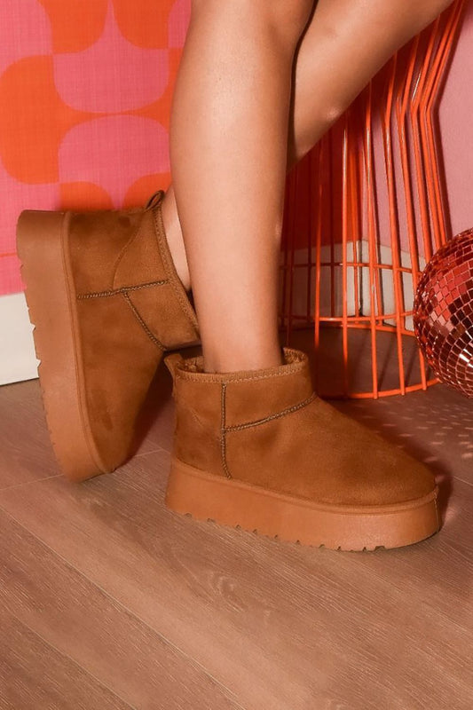 Suede Platform Booties