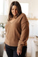 Back to Life V-Neck Sweater in Mocha