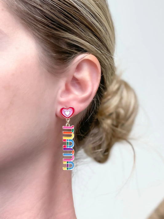 PREORDER: Colorful Mama Epoxy Dangle Earrings