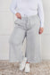 In or Out Wide Leg Cropped Pants in Light Grey