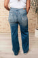 Katrina High Waist Distressed Denim Trousers