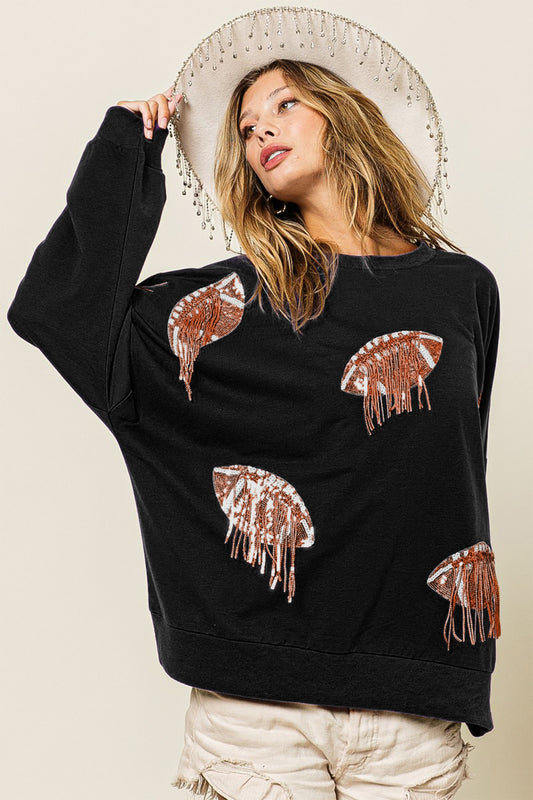 Friday Night Lights Fringe Football Sweatshirt