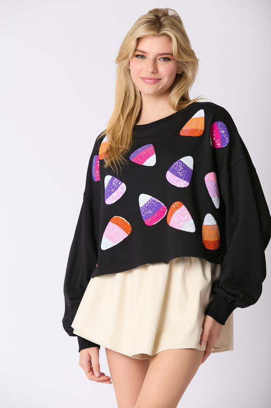 Trick or Treat Cropped Sweatshirt