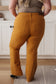 Melinda High Rise Control Top Flare Jeans in Marigold